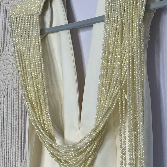 ASOS Cream Midi Dress with Open Back - Picture 10 of 13